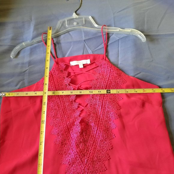 WAYF Posie Strappy Camisole In Red Lipstick - Size S - Picture 12 of 16